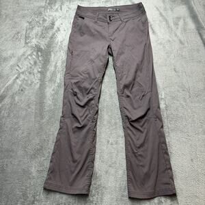 Prana Halle Convertible Pants Womens 4 Short Roll Up Nylon Hiking Gray